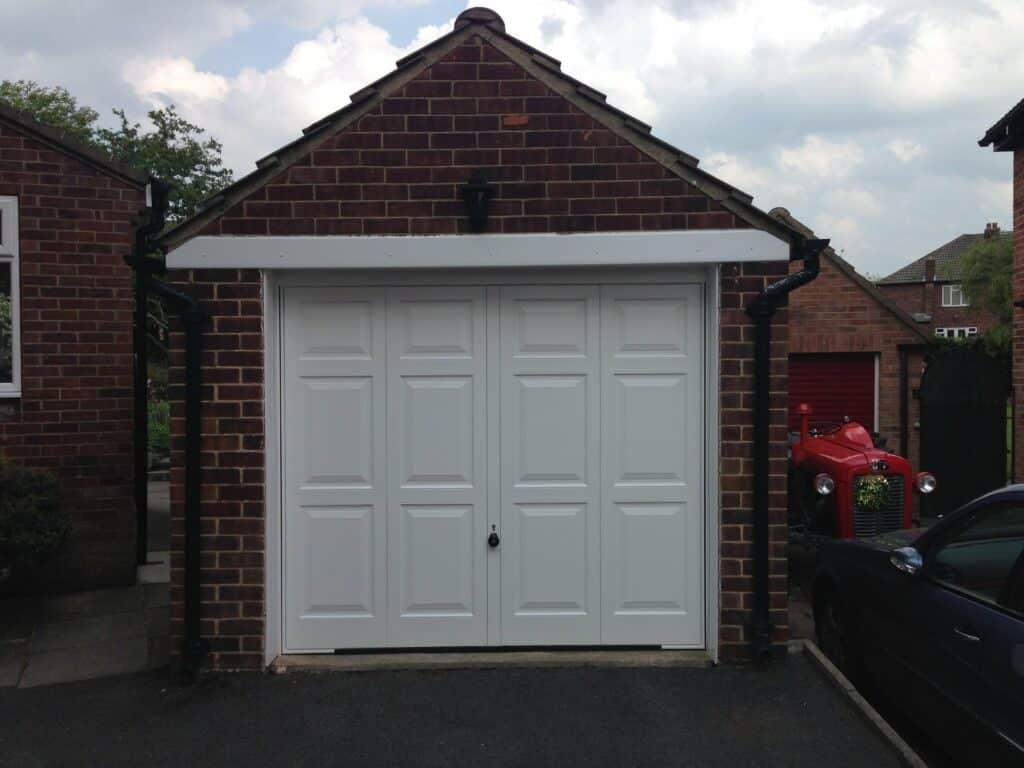 Hormann style up and over door with 4 point locking fitted in