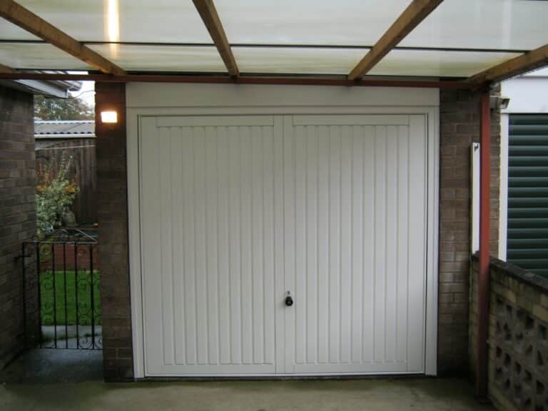 Hormann Vertical Up and Over in White By ABi Garage Doors