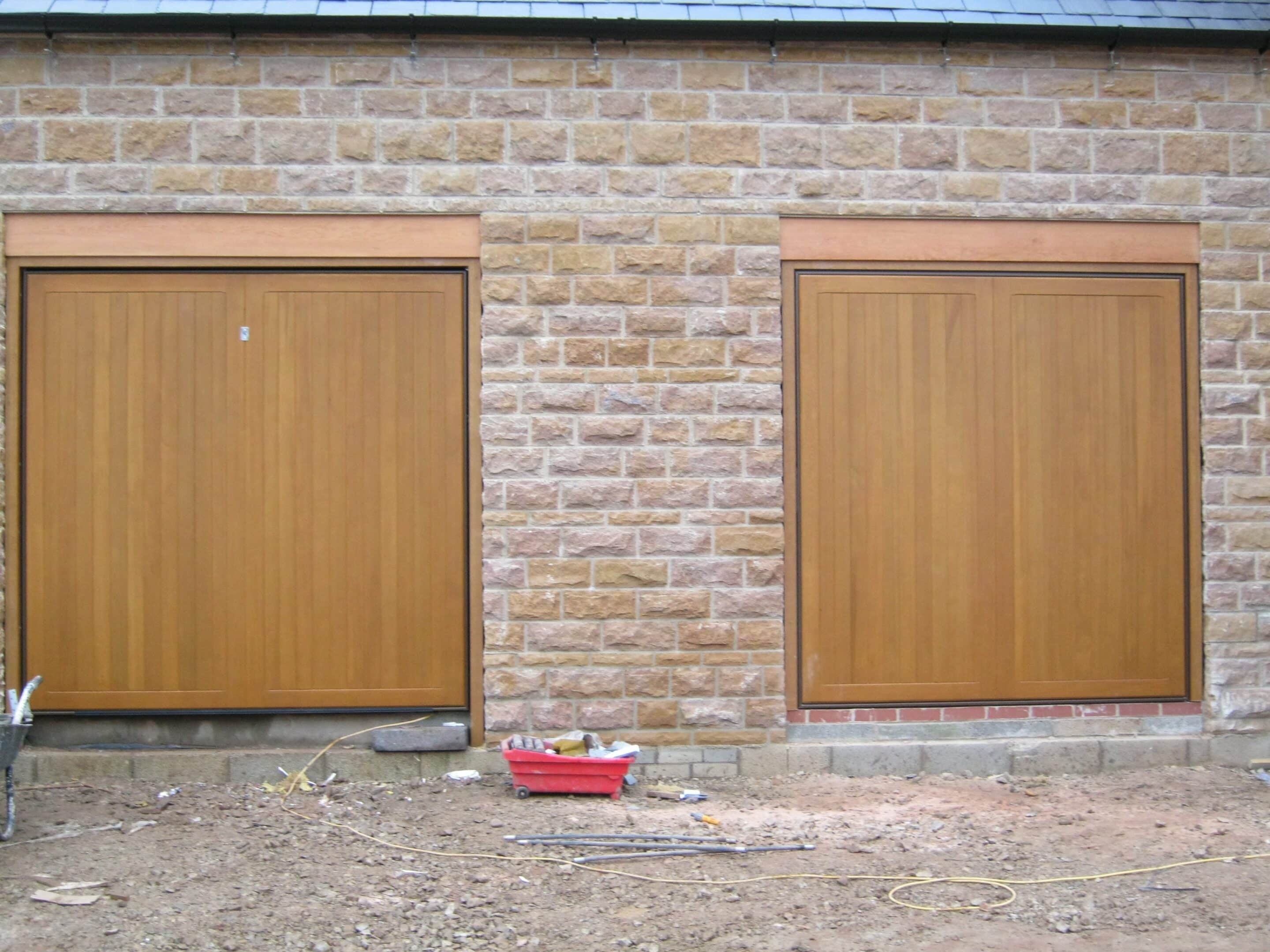 Timber Side Hinged Garage Doors