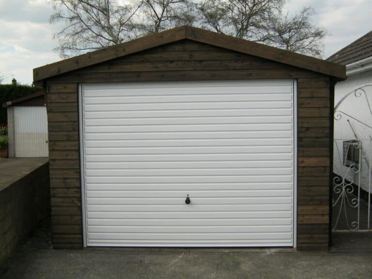 Hormann Horizontal Up and Over in White with Timber Front By ABi Garage Doors