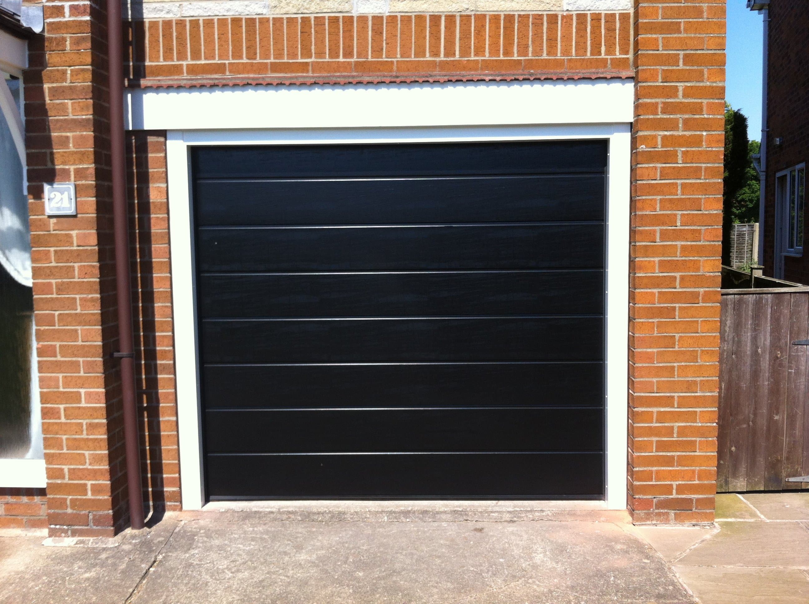 Hormann M-Ribbed Sectional in Black By ABi Garage Doors