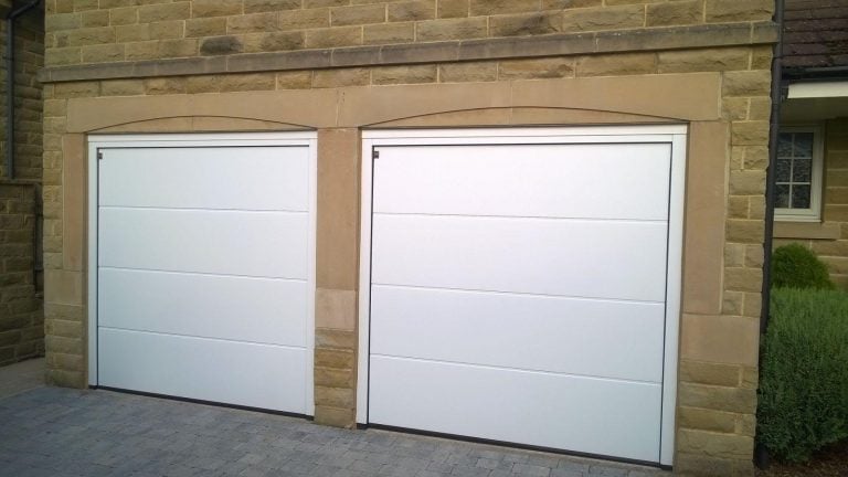 Hormann L Ribbed Sectional Garage Doors in White By ABi