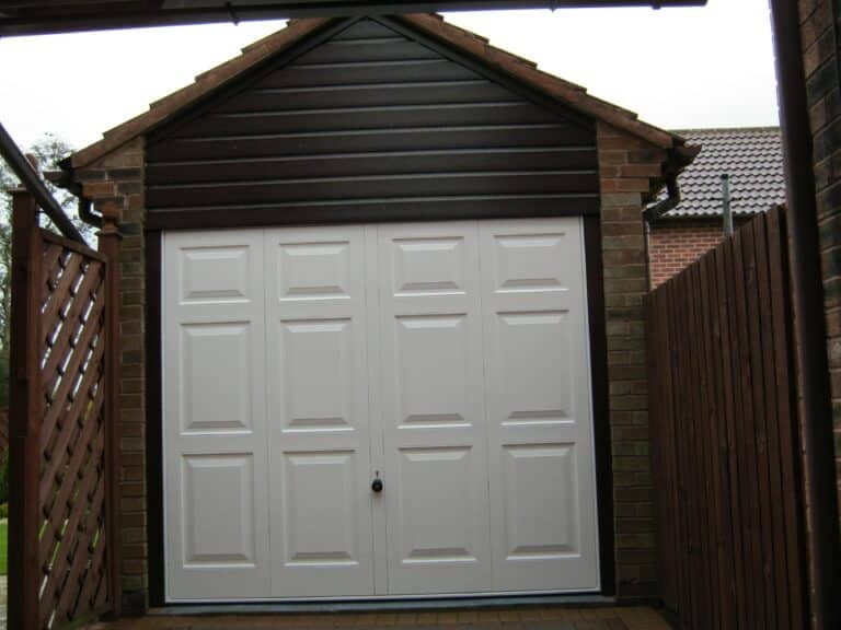 Hormann Up and Over Georgian Style in White By ABi Garage Doors
