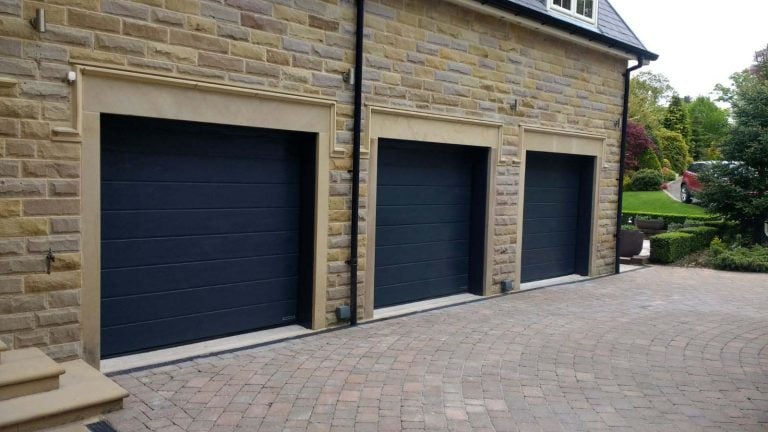 Hormann M Ribbed Sectional Garage Doors in Anthracite Grey By ABi