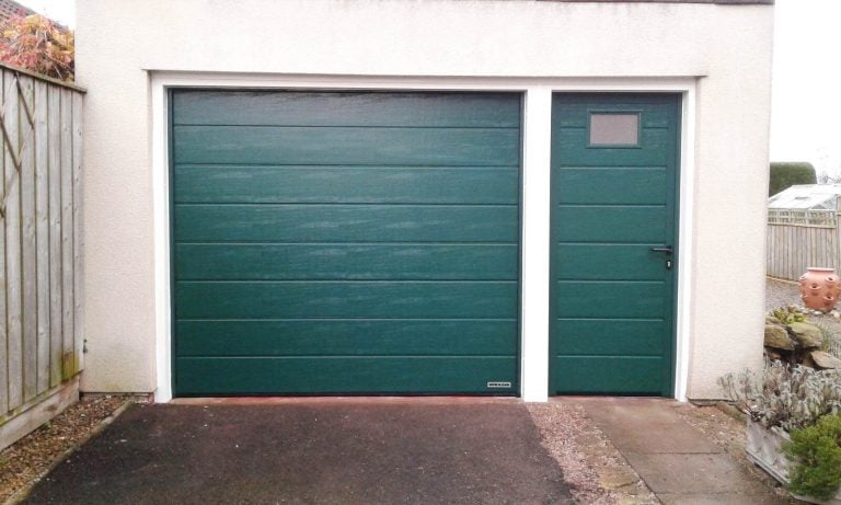 Hormann Sectional Garage Door in Moss Green By ABi