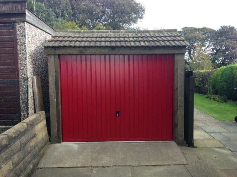 Select Steel Vertical Up and Over in Red By ABi Garage Doors