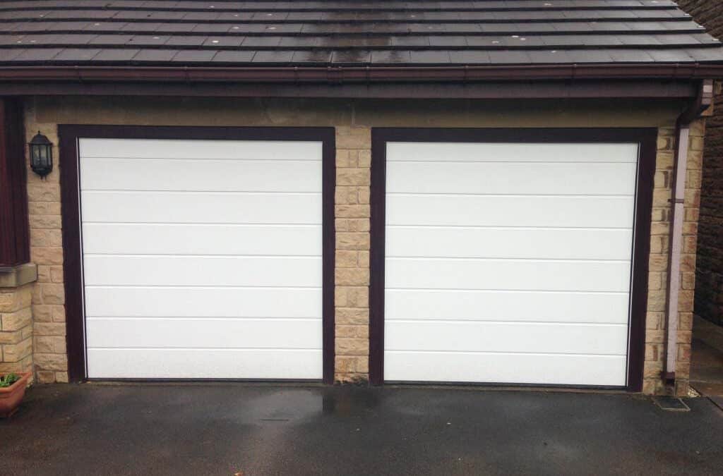 Hormann LPU40 M Ribbed design sectional garage door installed in Leeds