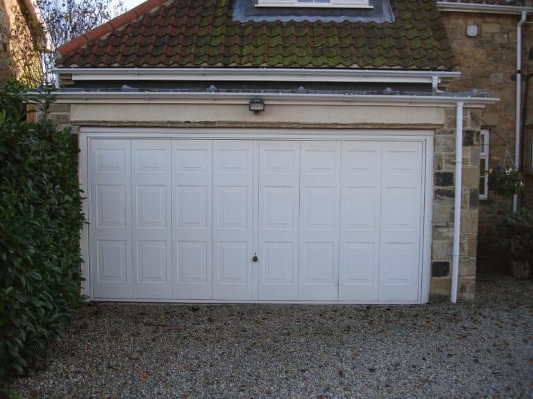 Hormann Georgian Double Up and Over in White By ABi Garage Doors