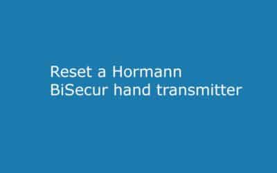 Reset a BiSecur hand transmitter – Erasing and resetting all the codes to 128bit mode and replacing batteries