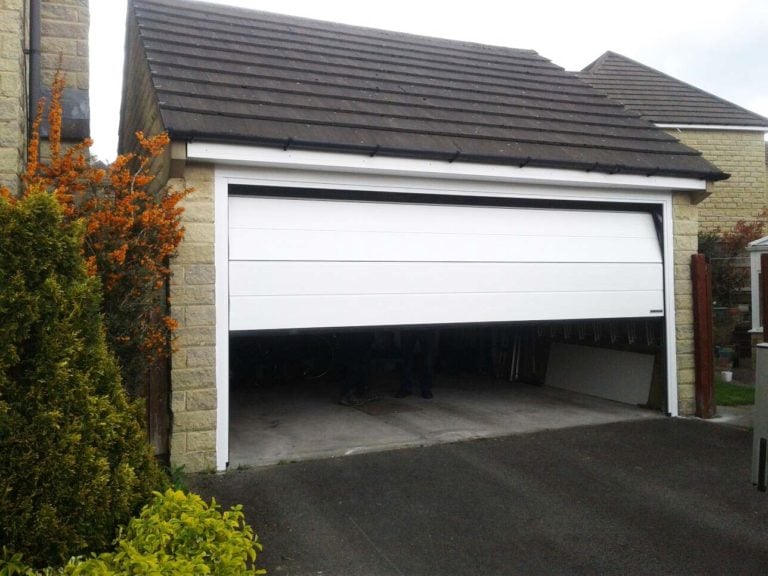 Hormann M Ribbed Sectional Garage Door in White By ABi