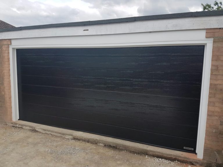 Hormann M Ribbed Sectional Garage Door Black By ABi