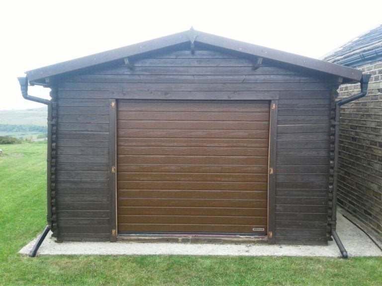 Hormann S Ribbed Sectional Garage Door in Brown By ABi