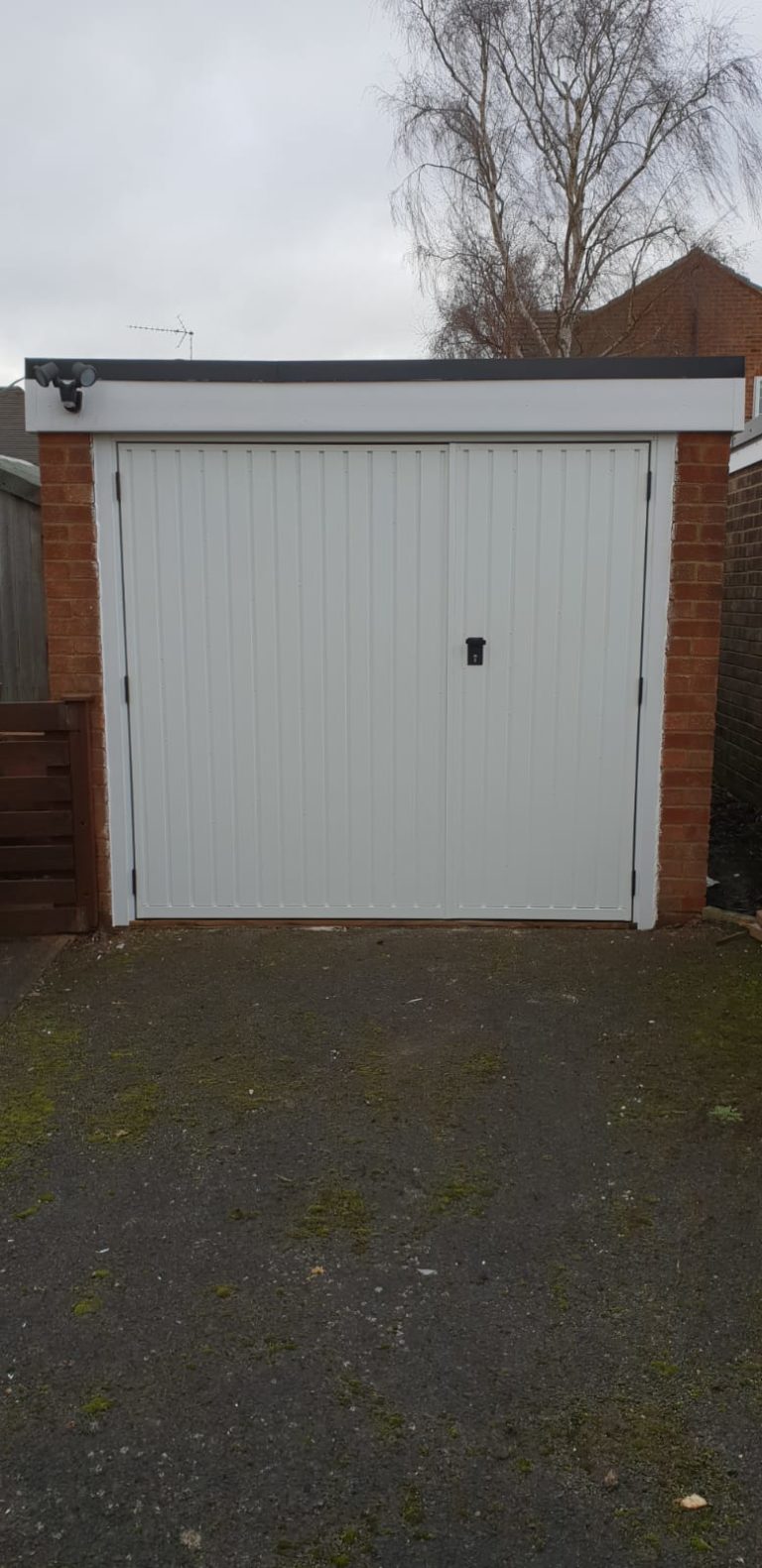Side Hinged Garage Door in White