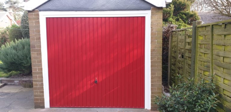Up & Over Garage Door in Red