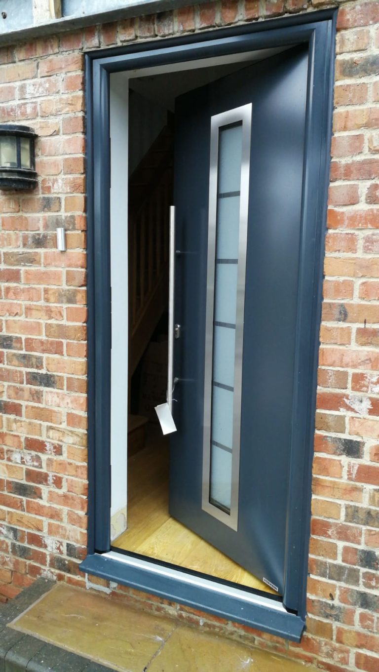 Hörmann Steel Entrance Door in Black