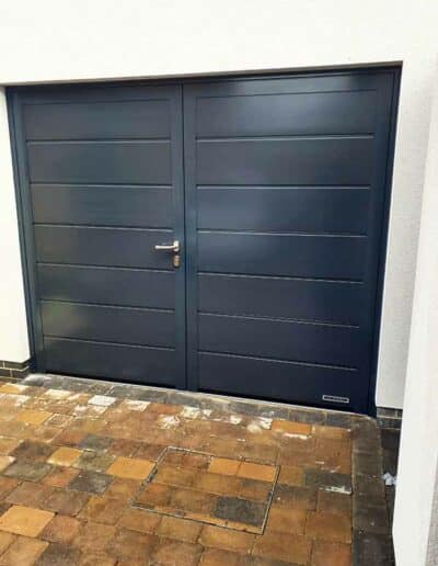 Insulated Side Hinged Door in Anthracite