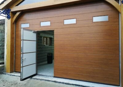 Sectional Garage Door with Pedestrian Access