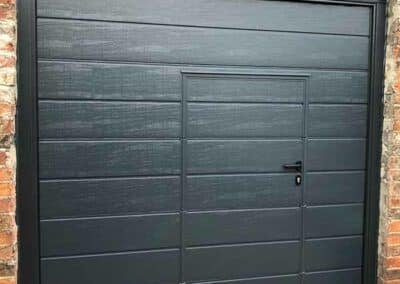 Black Wicket Sectional Garage Door