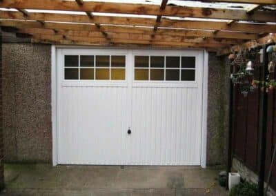 Steel White Up and Over Garage Door with Windows