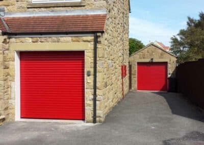 Single Roller Garage Doors in Red