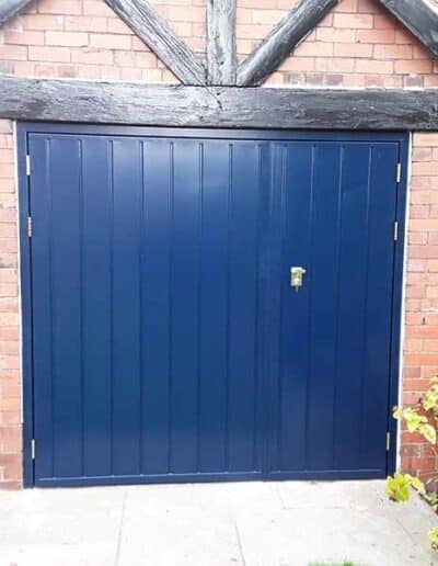Blue Side Hinged Garage Door