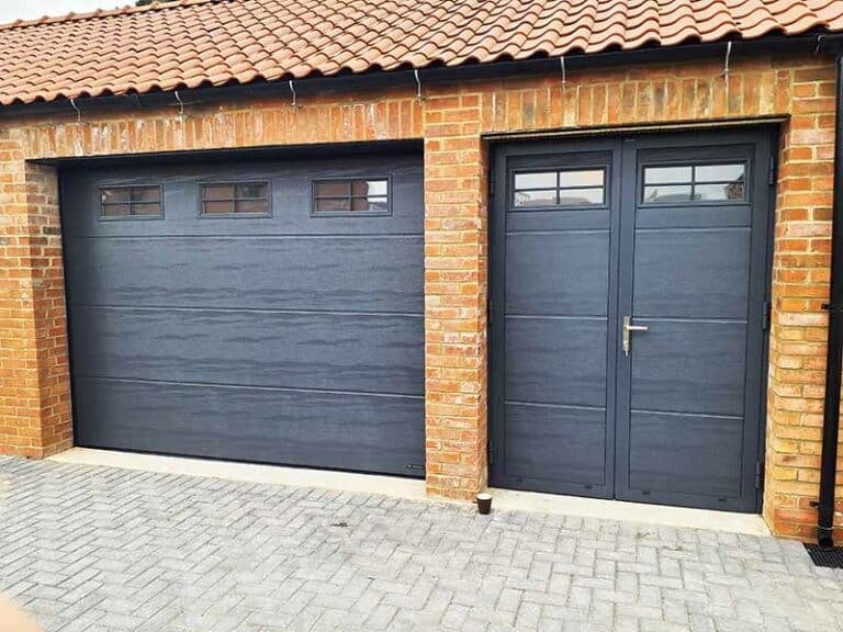 Double Garage with Garage Doors