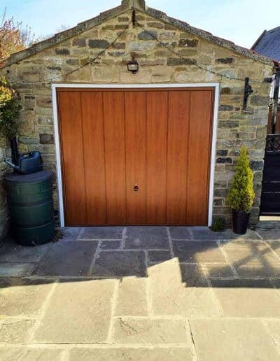 Wood Effect Up and Over Garage Door