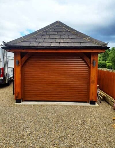 Roller Door with Wood Effect Laths