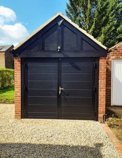 Black Side Hinged Garage Door