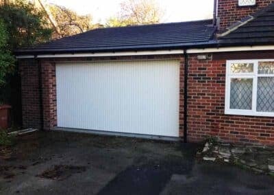 White Side Sliding Garage Door