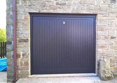 Painted Wooden Garage Door