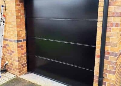 Steel Sectional Garage Door in Black