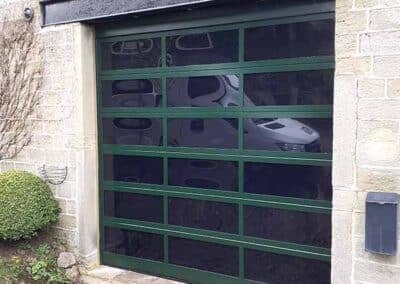 Glazed Aluminium Sectional Garage Door