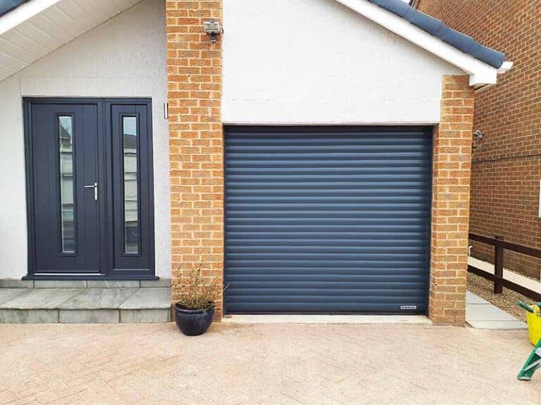 Matching Roller Garage Door with Composite Door