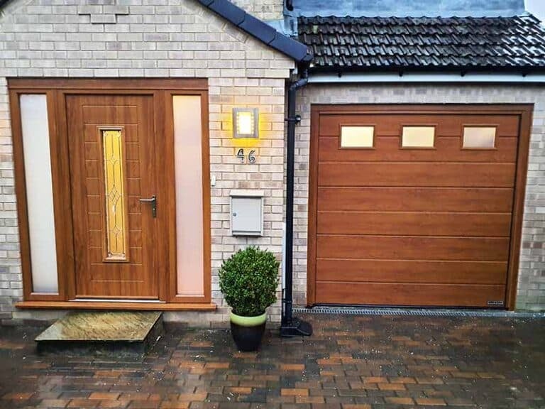 Matching Oak Garage Door and Composite Door