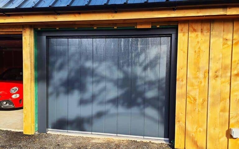 Hormann Insulated Side Sliding Garage Door in Anthracite Grey