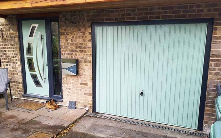 Matching Hormann Steel Front Door with Up and Over Door