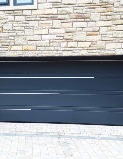 Modern Sectional Garage In Anthracite Grey Installed