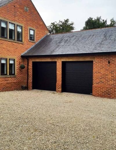 Black Roller Garage Doors Installed
