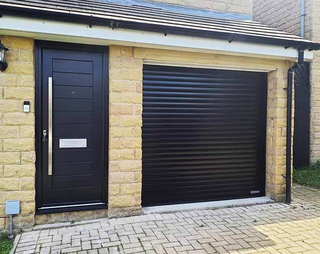 Roller Garage Door with Matching Composite Door