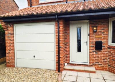 Recent installation of matching garage door and composite door