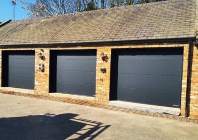 Recent installation of sectional garage doors